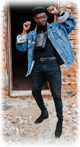 African American Man in Jeans Jacket